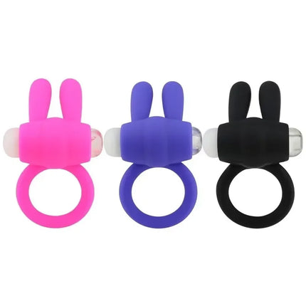 Rabbit Vibrator Ring for Couples Elastic Clitoral Stimulator Delay Ejaculation Vibrating Sex Toy Men and Women