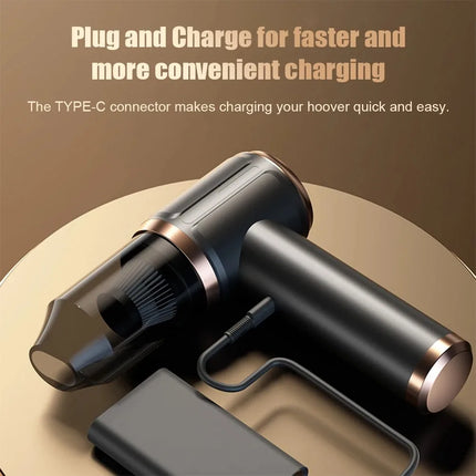 Mini Vehicle Vacuum Cleaner Handheld Car Vacuum Cleaner Rechargeable Multifunctional Wireless Dust Catcher LowNoise Dust Remover