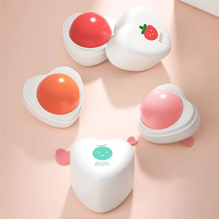 Fruit Moisturizing Hydrating Lip Balm Strawberry Peach Heart Shape Fade Lip Line Repair Lips Care Beauty and Skin Care Products