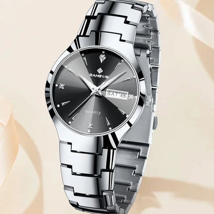 BANGWEI Luxury Business Men's Wristwatch Stainless Steel Waterproof Luminous Man Watch Date Week Fashion Quartz Watches For Men