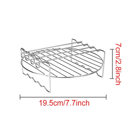Air Fryer Baking Rack Metal Square/Round/Rectangle Oven Grill Racks Airfryer Accessories for Cosori,Instant Vortex,Gourmia,Foodi