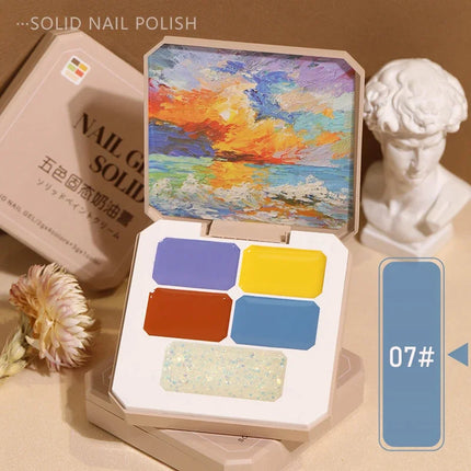 Solid Nail Polish Color Mud Gel Full Coverage Painting Nail Art Glue Mousse Creamy Texture Manicure Varnishes Solid UV Gel Plate