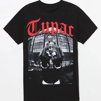 Tupac Shakur Crew Neck Printed T-Shirt Women Men Oversize Fit Short Sleeve Street Harajuku High Quality Cotton Casual Clothing