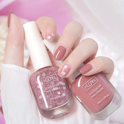 16 Colors Water-Based Nail Polish Set 10ml Nude Red Pink Peel-Off Air-Dry Nail Art Polish Kit Manicure No Need Lamp