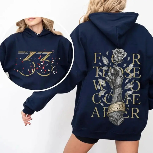 Game Tribute Apparel Hoodie Expedition 33 for Those Who Come After Quote Gamer Hoodie Gustave Clair Obscur Fan Sweatshirt Unisex