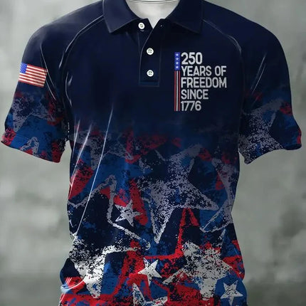2026 America 250th Anniversary Polo Shirt USA Flag 1776–2026 Patriotic Shirt American Independence Day Apparel Fourth Of July