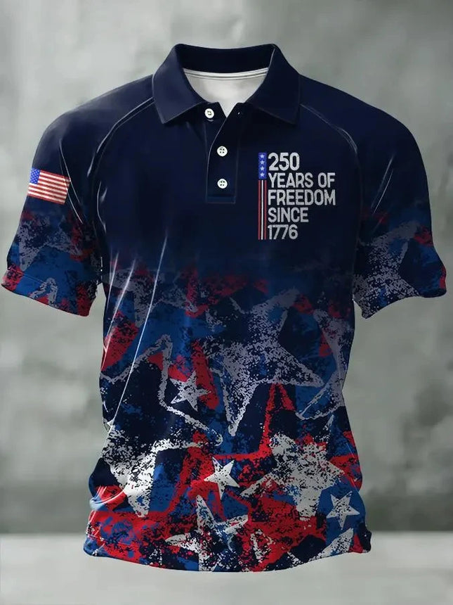 2026 America 250th Anniversary Polo Shirt USA Flag 1776–2026 Patriotic Shirt American Independence Day Apparel Fourth Of July