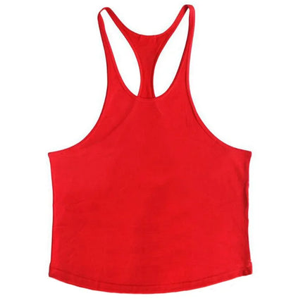 100% Cotton Bodybuilding Jogger Gym Singlet Training Bodybuilding Tank Top Vest Shirt Sleeveless Fitness Cotton Shirt For Men