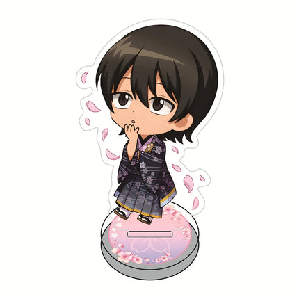 Gintama 10cm Blue Cherry Blossom Kimono Themed Acrylic Stand Figures keychain Anime Collectible Standee, Desk Decor Gift for Fan