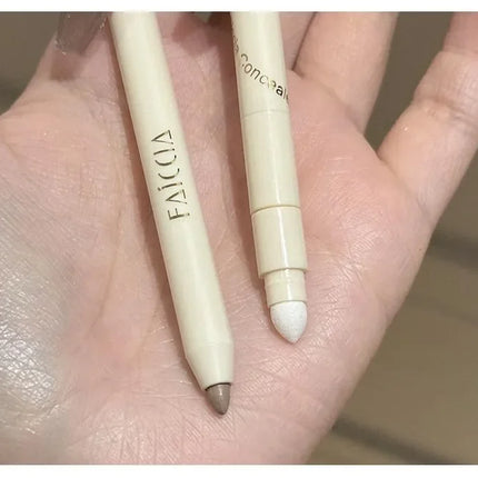 Fair Color Matte Brighten Concealer Pen Eyebag Dark Circles Concealing Stick Sponge Head Precision Concealer Pen With Sharpener