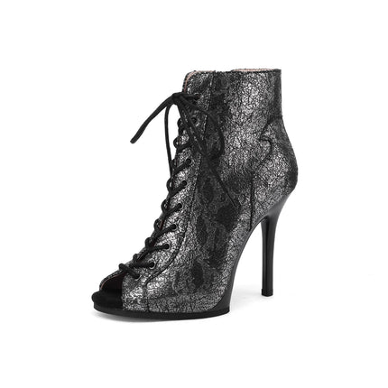 2023 New Fashion Women Heels  Lace-up Boot Stilettos Jazz Dance Lady Shoes For Latin Dancing Outdoor Sexy Stilettos Plus Size