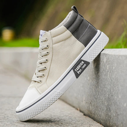 Stylish High - Top Canvas Sneakers: Trendy & Comfortable for Everyday Wear