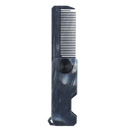 1/2PCS Marble Pattern Beard Folding Comb With Key Chain Mini Mustache Comb Men Portable Travel Beard Care Hair Styling Tool Comb