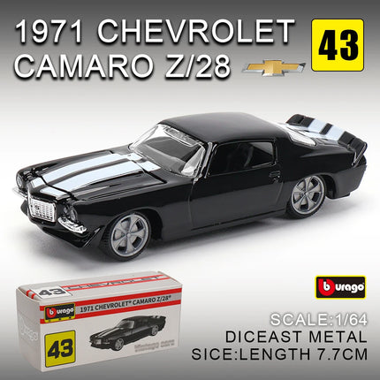 Bburago 1:64 golf Porsche 911 Shelby Raventon Mustang Lamborghini Collection Series Car Die Casting Model Children's Gift Toy