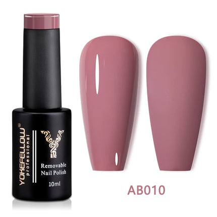YOKEFELLOW 10ml Jelly Nude Gel Nail Polish High Quality Translucent Pink Nail Gel Varnish Soak Off UV Gel Polish Long Lasting