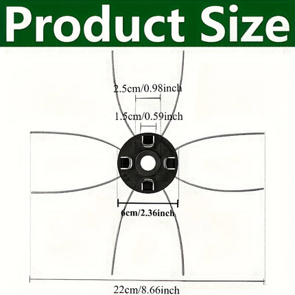 Heavy-duty 2-Piece Steel Trimmer Head Set – Multi-Functional & Wear-Resistant, Ideal for Lawn Mowing, Weeding & Garden Care.