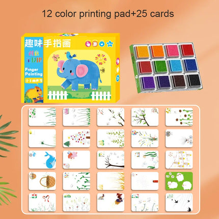 Children's Finger Print Ink Game Kindergarten DIY Graffiti Toys Kids Creative Drawing Early Education Educational Toys For Girls