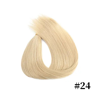 Fish Line Human Hair Extensions Straight Invisible Wire Natural Hairpieces Remy Clip In Human Hair Extension 16"-24" Hair Weft