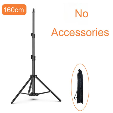 160cm Live Broadcast Tripod Landing Type Camera Anchor Selfie Light Frame Metal Thermometer Phone Holder