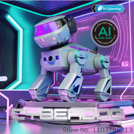 Jjrc Cyber Stunt Mechanical Dog Ai Intelligent Voice Interaction Remote Control Cool Light Show Programmable Robot Toy
