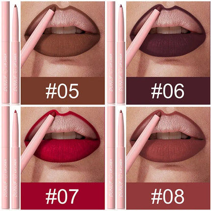 Luxury Matte Lip Liner Long-Lasting Matte Creamy Plumping Lip Waterproof Natural Nude Brown Slim Lip Liner 12 Colors  Cosmetic