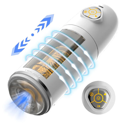 Automatic Male Masturbator APP Controlled Penis Pump with 10 Thrusting & Rotating Electric Pocket Pussy for Men Adult Sex Toys
