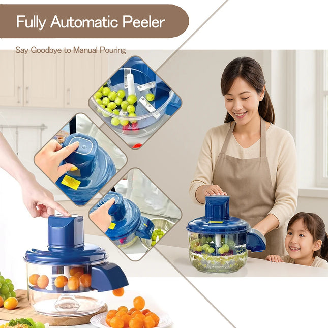 Rechargeable Fruit Peeler Automatic Electric Grape Peeler Machine for Grapes Cherry Tomatoes Garlic Rechargeable Brushless Motor