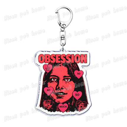 Horror Movie Obsession Keychain for Accessorie Bag Scary One Wish Willow Farming Keyrings Jewelry Friends Nikki Fans Gifts