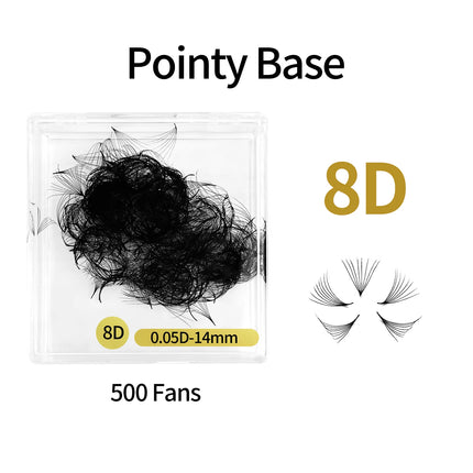 Abonnie 18mm Premade Volume Fan Pointy Base Fans Mega Volume Premade Eyelashes Extensions