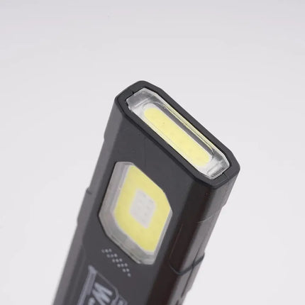 Portable EDC COB LED Flashlight with Magnetic Rechargeable Work Light with Hat Clip for Outdoor Camping Hiking Repair Vehicles