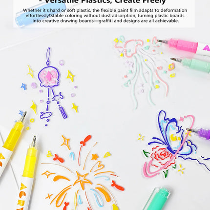 Guangna 168/72 Colors High Gloss Acrylic Marker Pen Set,Hard Headed Drawing Pens,Professional-Grade Paint Pen for DIY Graffiti
