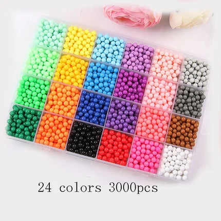 Beads Puzzle Crystal DIY Water Spray Beads Perlen Set Ball Games 3D Handmade Magic Toys for Children Water Mist Magic Beads