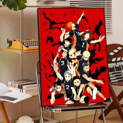 H-Haikyuu Anime Volleyball Poster Modern Waterproof HD Wall Art Decor For Home Living Room