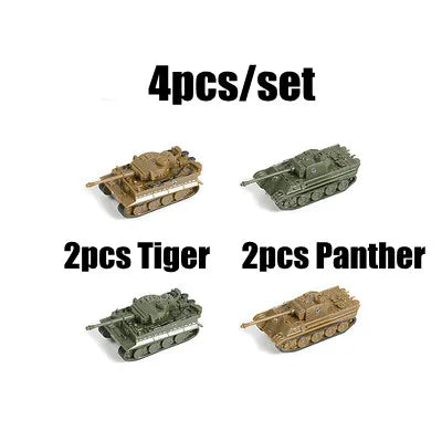 4D 1/144 Tank Infantry Fighting Vehicle Rocket Launcher Finished Model 4pcs/set Miniature Military Model Toy