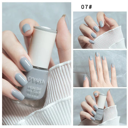40 Colors Nail Polish Quick Dry No-bake Lasting Water-based Tearable Manicure Not Easy To Fade Semi-permanent Varnish Nail Art