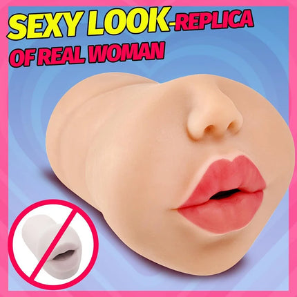 Oral Sex Toys Big Mouth Deep Throat to Pussy Toy Blowjob Sextoy Male Masterbator Pocket Pusssy Men's Masturbator Man Fake Vagina