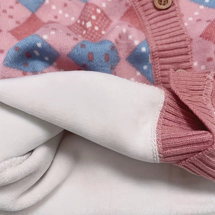 New Spring and Autumn Children's Girls' Tops, Stylish Knitted Sweaters for Girls, Outerwear Cardigans for Older Girls