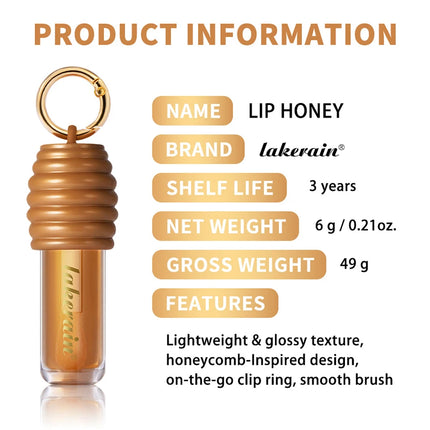 2pcs/set Honey Chocolate Lip Glaze Gloss Long-lasting Moisturizing Lip Oil Enhancing Complexion Reducing Lip Lines Lip Glosses