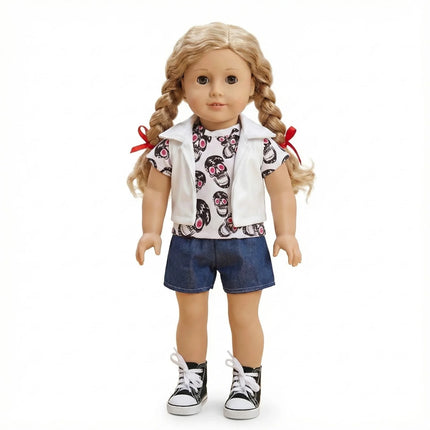 18-inch American Girl and 43cm new reborn doll accessories leather vest, perfect baby gift for our generation
