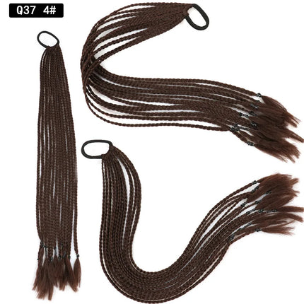 Wholesale European And American Dirty Braids Ponytail For Women Colorful Chemical Fiber Ethnic Style Rubber Band Small Braids