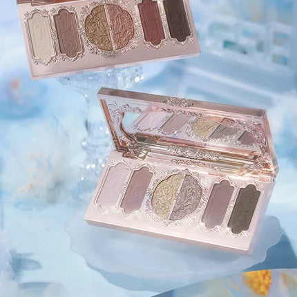 Flower Knows Butterfly Cloud Collar Collection Makeup 6Colors Eyeshadow Matte Fine Shimmer Pearl Glitter Eye Face Palette