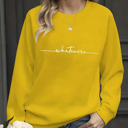 Women's Casual Heart Print Pullover Sweatshirt Geometric Design Long Sleeve Round Neck Machine Washable Regular Fit for Autumn