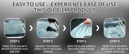 Suitable for automobile Windshield Oil Film Eraser Wand - All-in-One Pro Kit with Glass Cleaning Emulsion Formula and Sponge