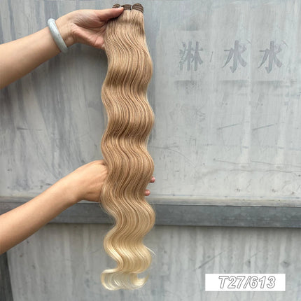 Magicae 30Inch 200g/Pc Chocolate Ombre Brown Orange Blond P27/613 Bio Body Wave Grey High Temperature Synthetic Hair Extension