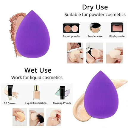 12-Piece All-Purpose Makeup Sponge Set, Made of 3 Loose Powder Puffs, 3 Mini Air Cushion Puffs, 3 Beauty Eggs and 3 Mini Beauty