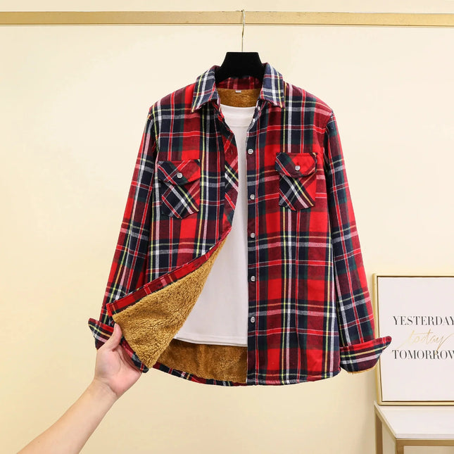 Thickened Fleece Winter Shirt Jacket for Women Casual Style plus Size Slimming Design Versatile Autumn Winter Collection