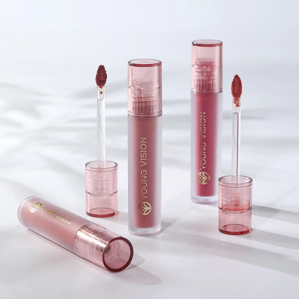 YOUNG VISION 6-Color Matte Velvet Lip Gloss Silky Smooth, Long-Lasting Color Seductive Feminine Lip Makeup