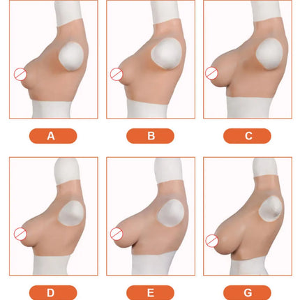 Artificial Silicone Fake Breast Boobs Forms Crossdresser for Female Women Crossdressing Cosplay Real Feeling Soft Neck Big Cup