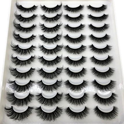 20 pairs 3D Mink Lashes Natural False Eyelashes Dramatic Volume Fake Lashes Makeup Eyelash Extension Silk Eyelashes
