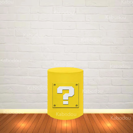 Super Marios Backdrop Kids Birthday Party Baby Shower Photography Background Decor Cylinder Cover for Photo Booth